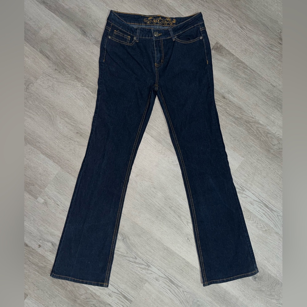 Wax Jean Women's Boot Cut Jeans - Dark Blue - Picture 4 of 5